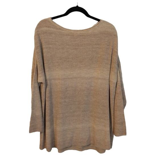 J. Jill Tan Pullover Sweater Size XL Neutral Minimalist Classic Casual Preppy - Picture 7 of 11